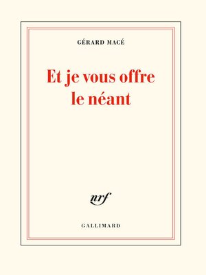 cover image of Et je vous offre le néant